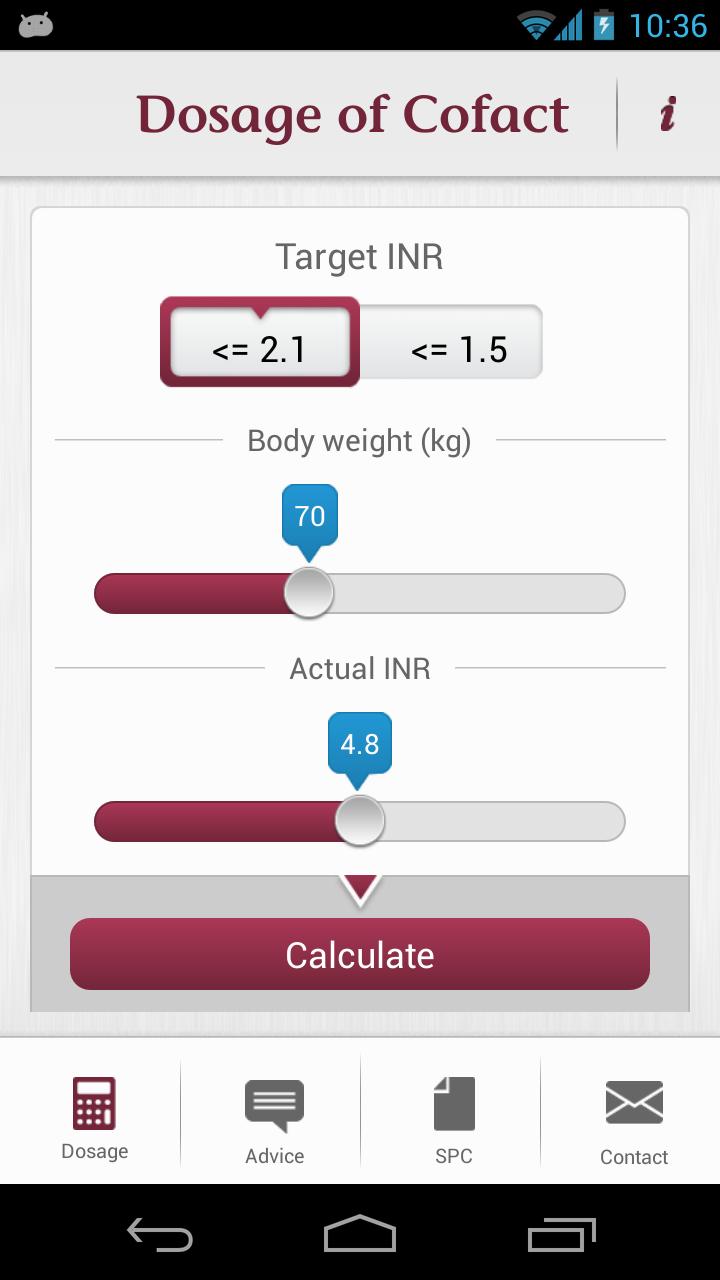 Cofact Dosing App