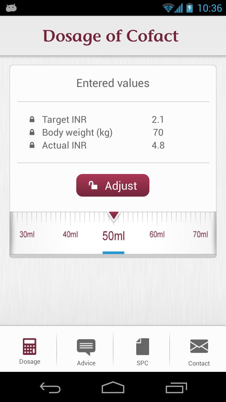 Cofact Dosing App
