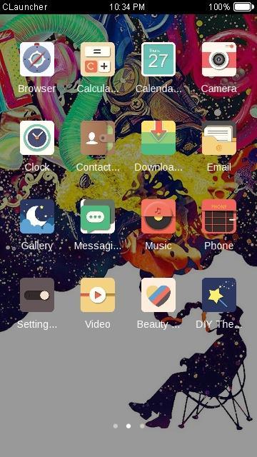 Color Smoke  Launcher Theme