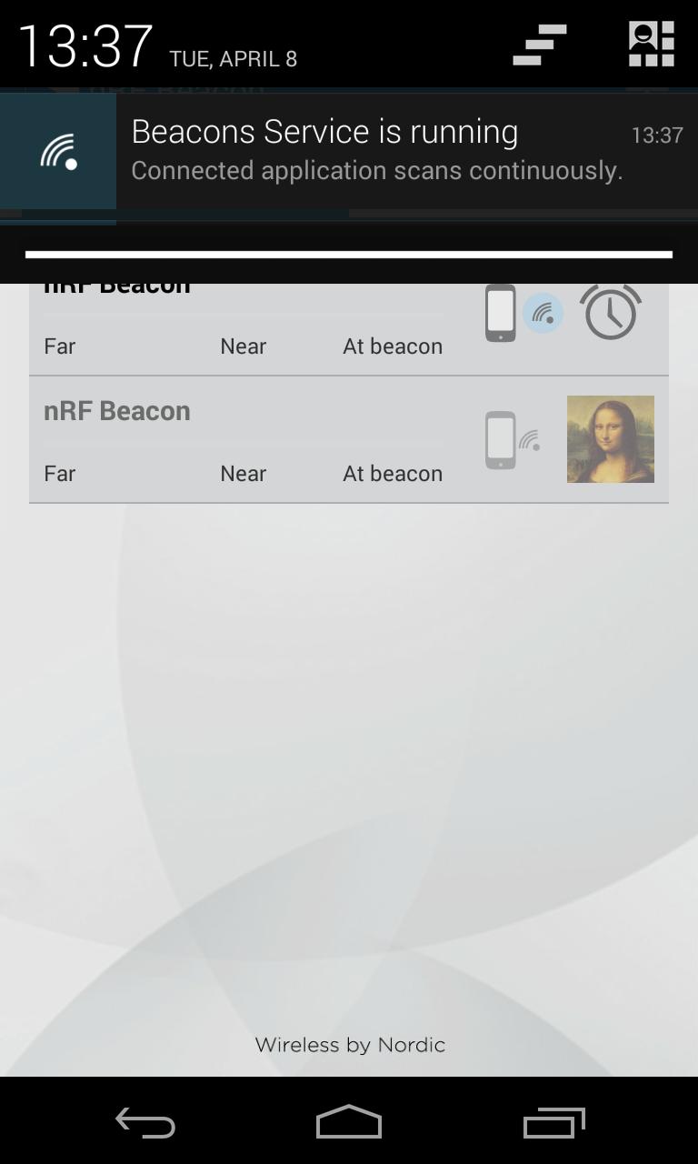 nRF Beacon Service