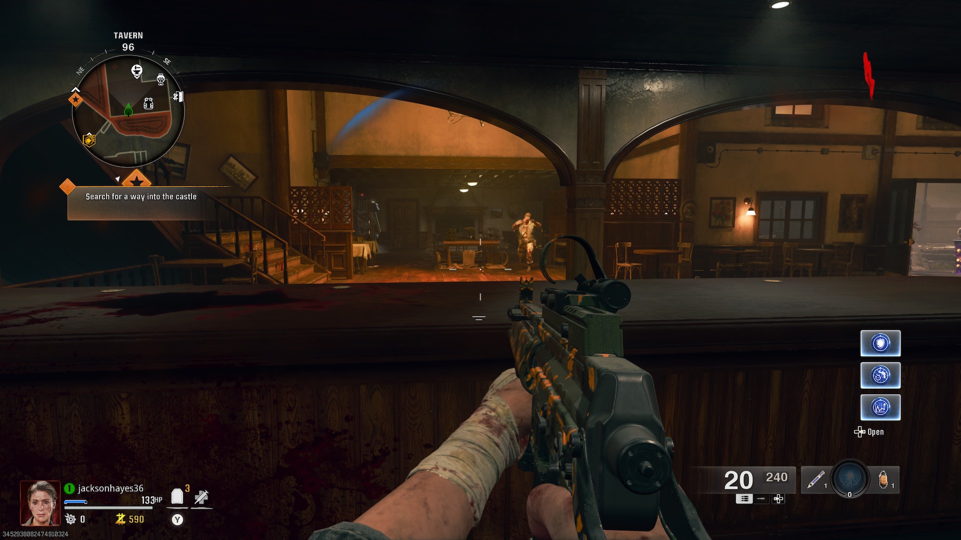 Comment faire le barman Pâques à Pâques à Citadelle des Morts en noir OPS 6 Zombies