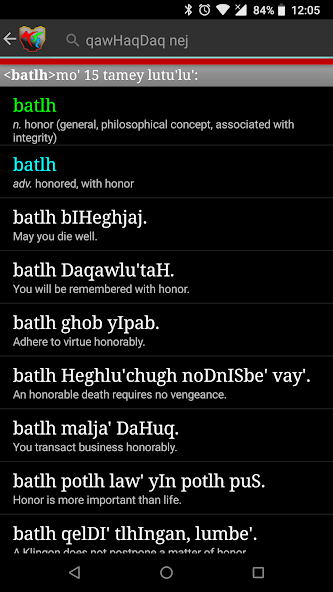 boQwI' (Klingon language)