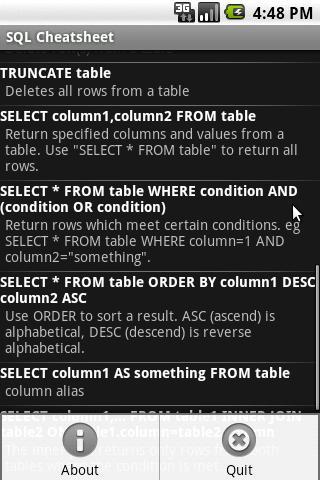 SQL Cheatsheet