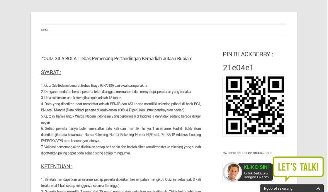 Kuis Tebak Skor