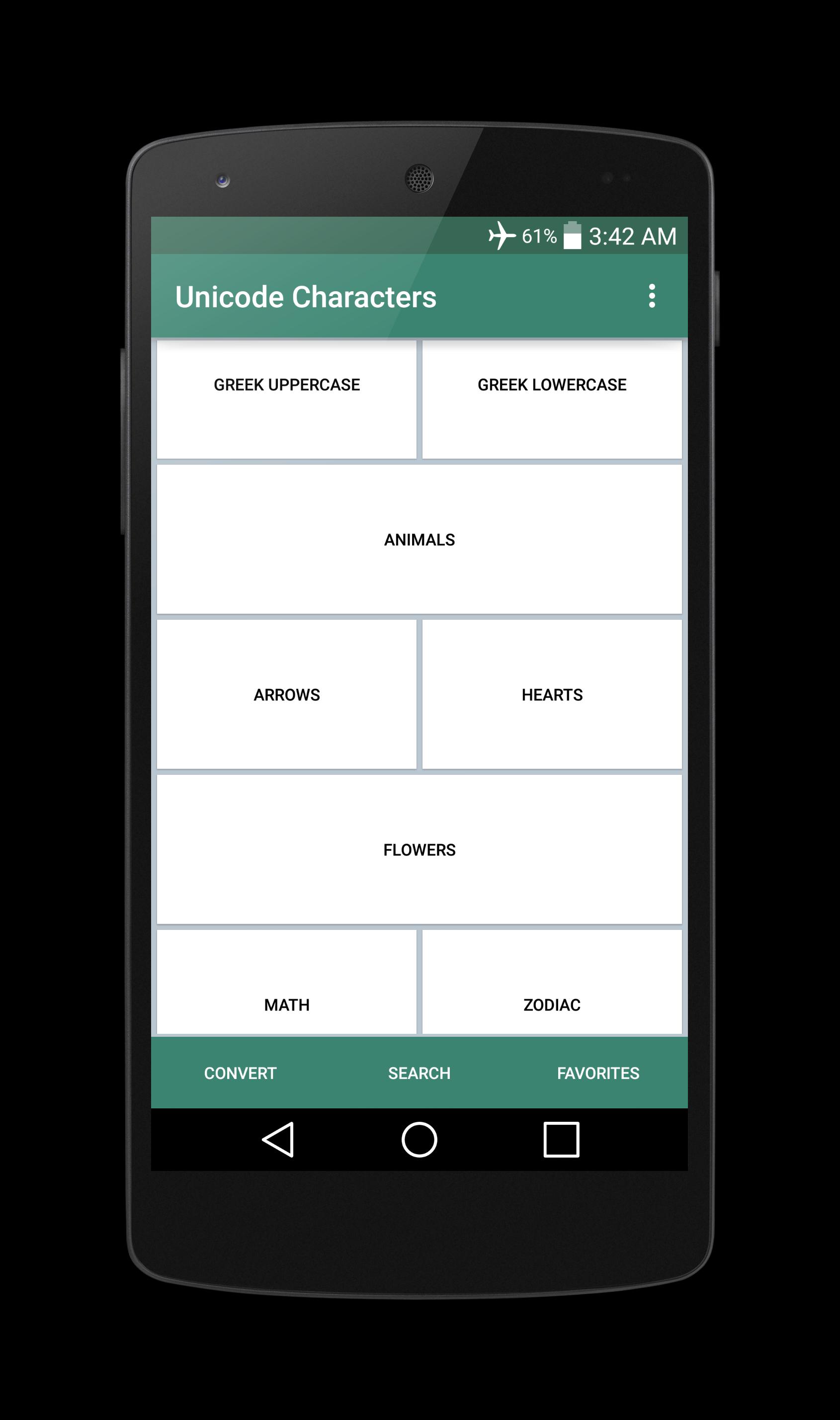 Unicode Characters