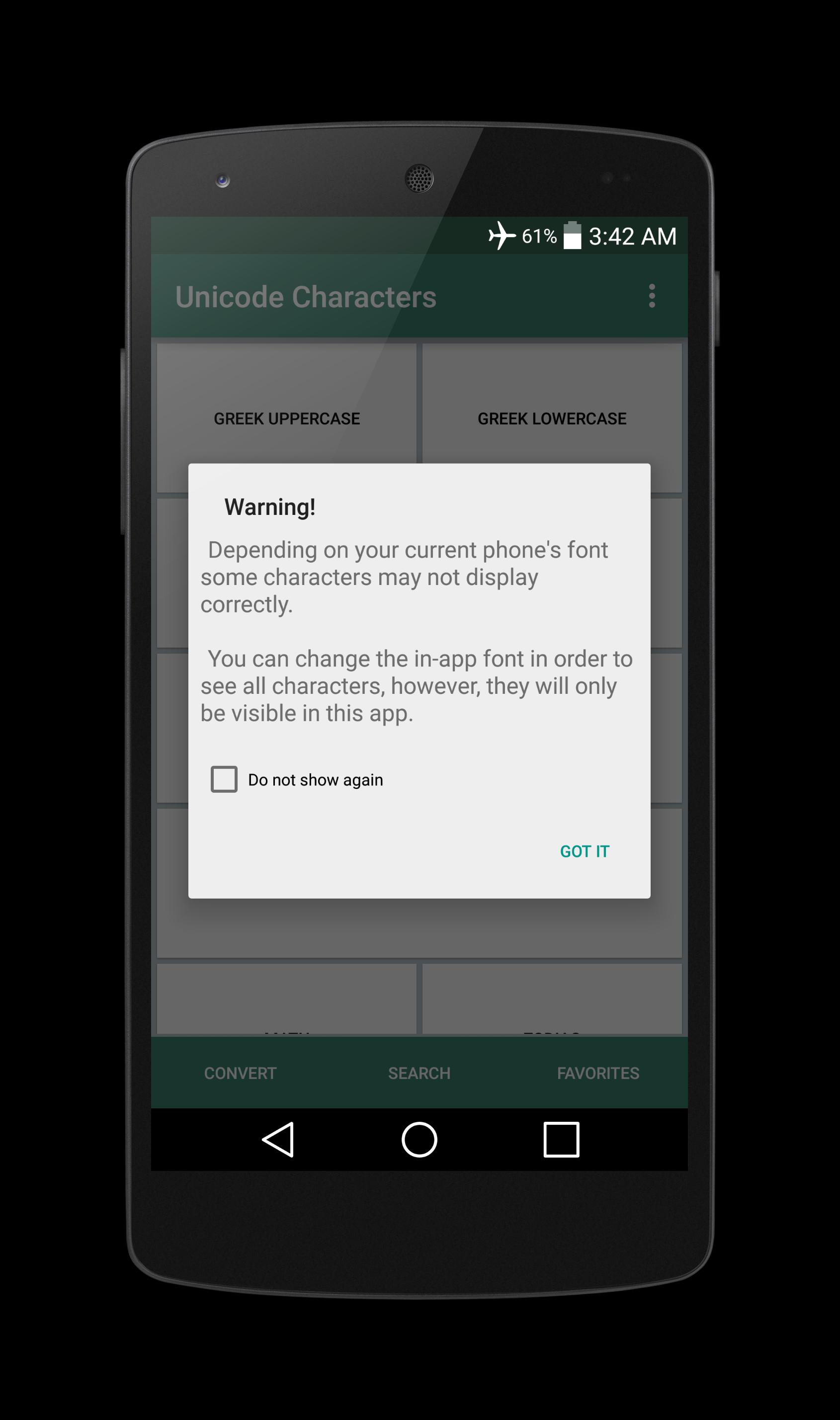 Unicode Characters