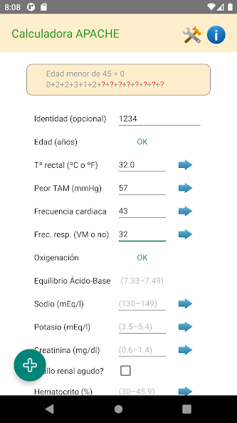 APACHE II Calc