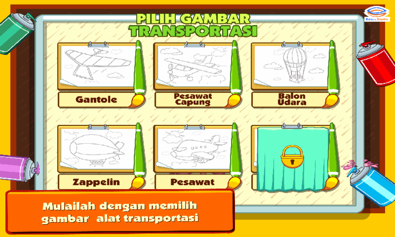Marbel Mewarnai : Transportasi