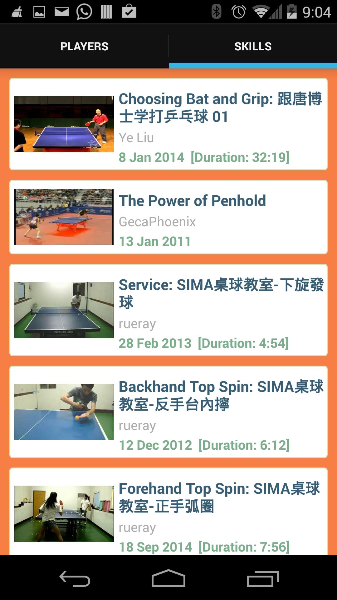 Table Tennis Videos