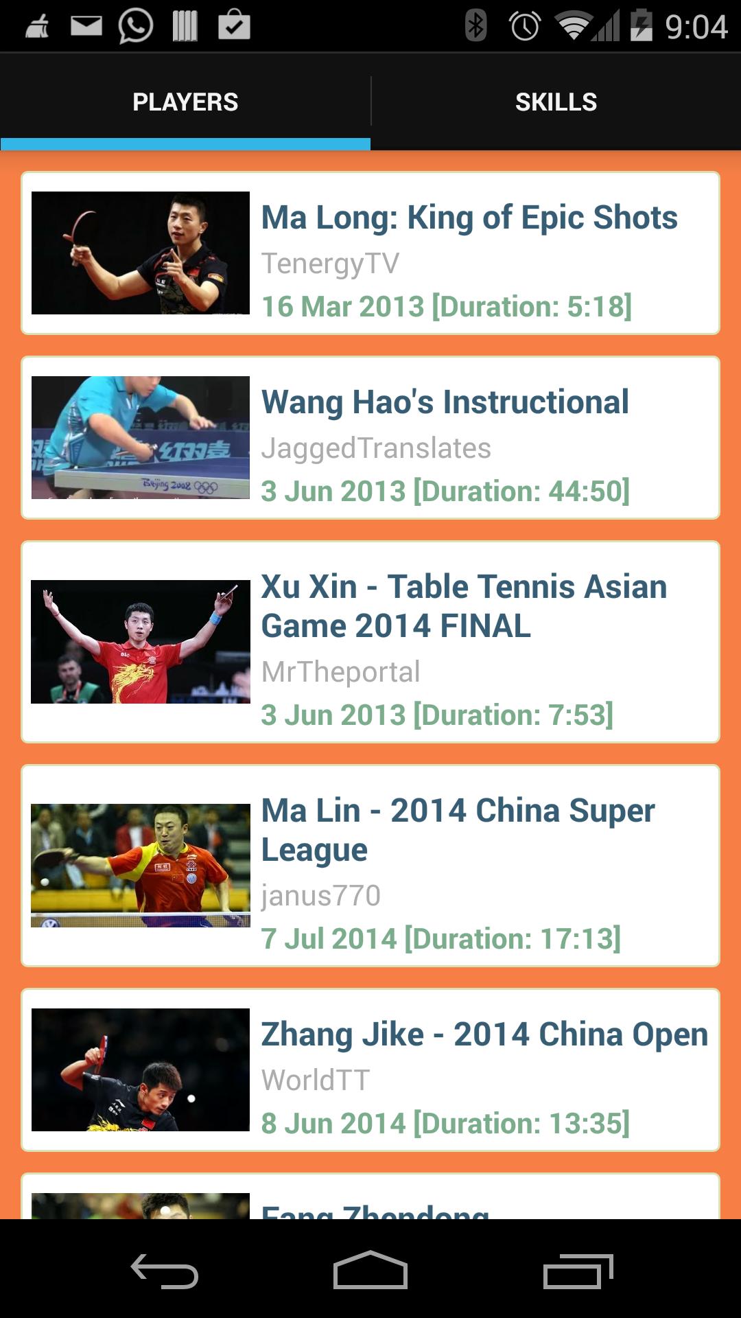 Table Tennis Videos