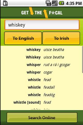 Get the Focal Irish Translator