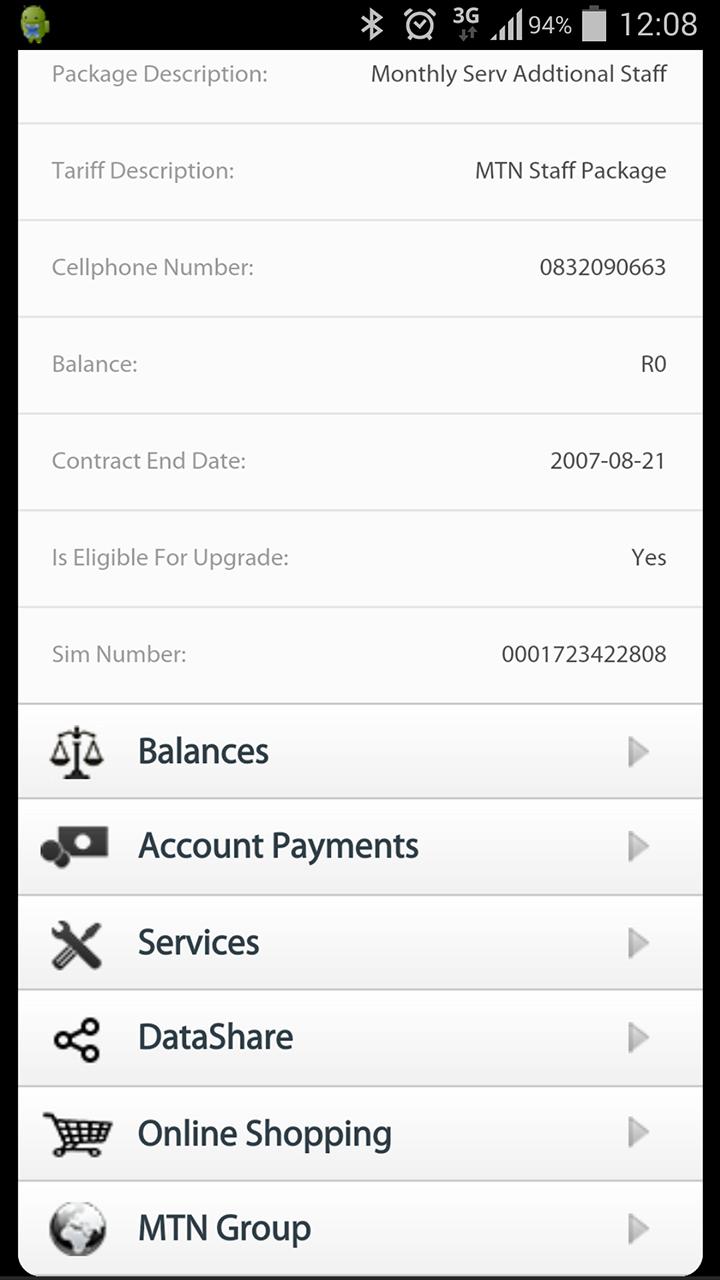my MTN za Contract