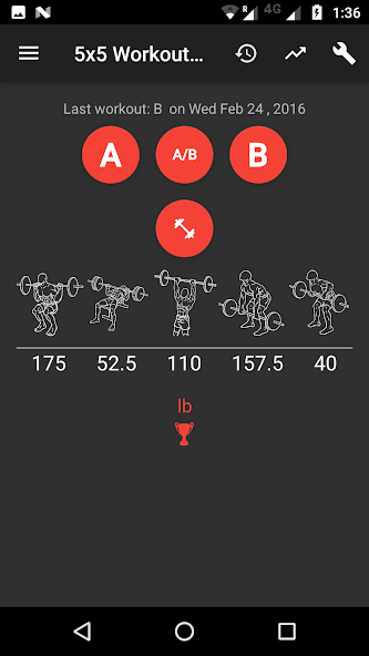 5x5 Workout Logger