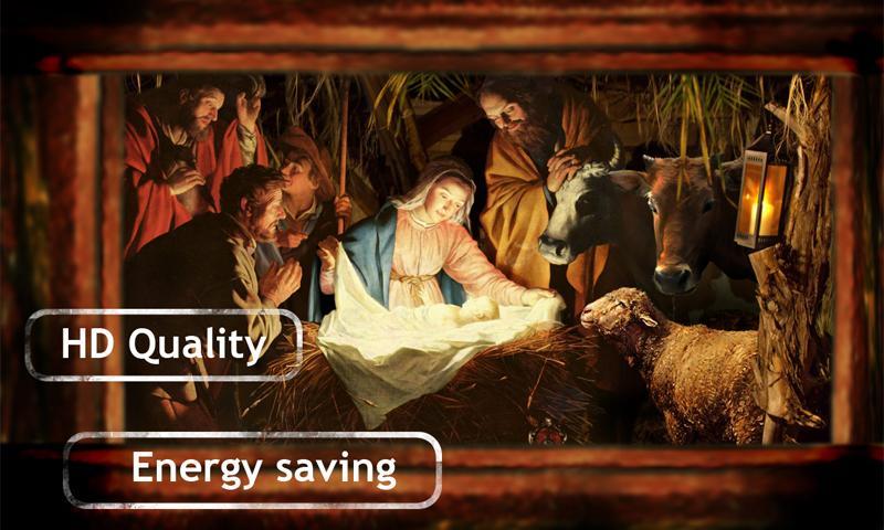 Jesus in Manger Live Wallpaper
