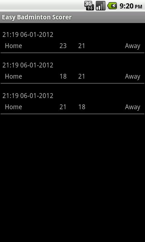 Easy Badminton Scorer