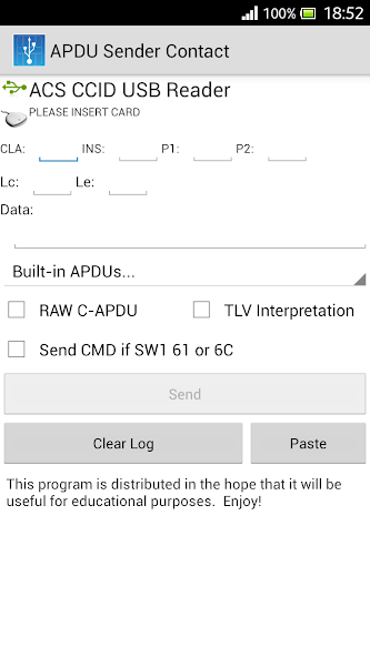 APDU Sender Contact