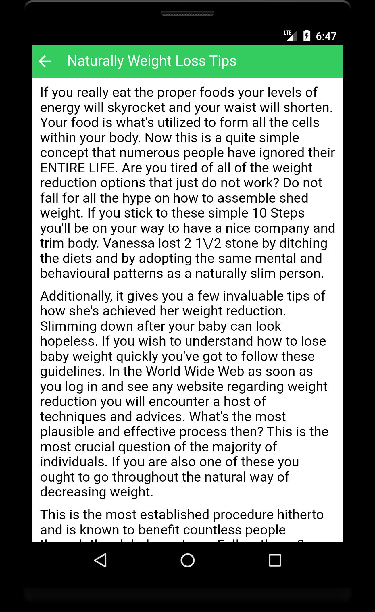 Losing weight