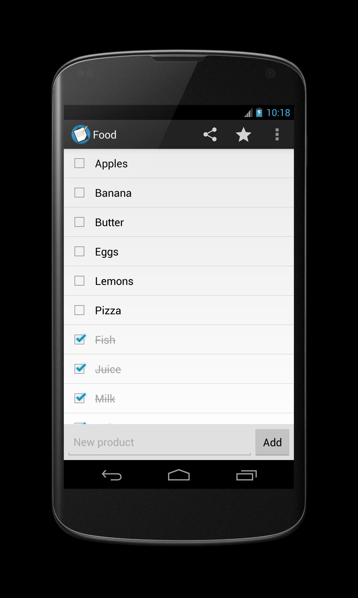 Shopping List - Quick Shopping