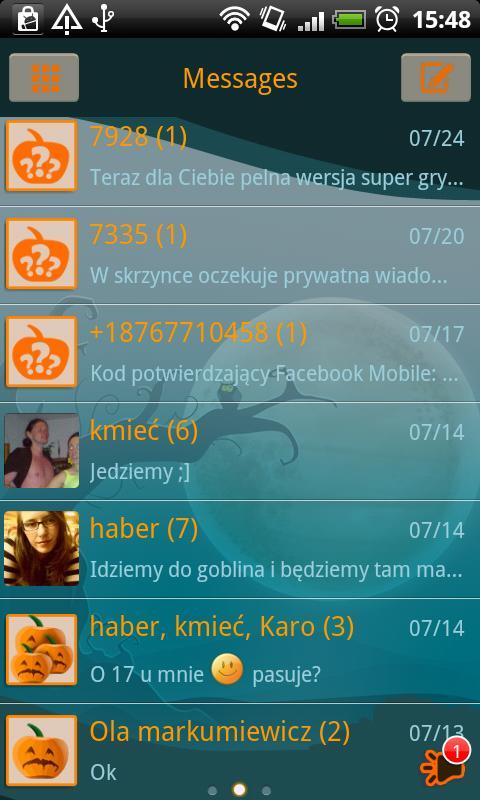 GO SMS Happy Halloween Theme