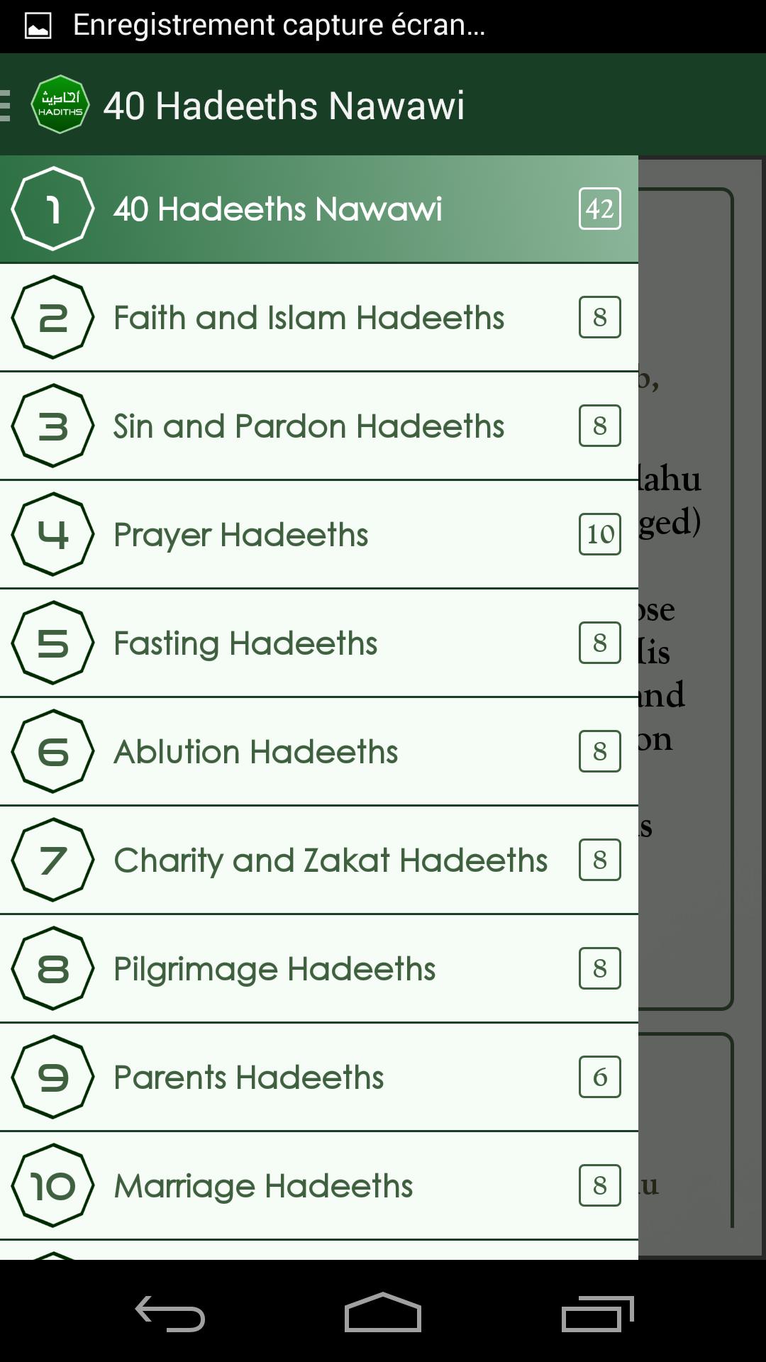 Selected Hadeeths