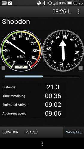 GPS Navigaton Speedometer TAN