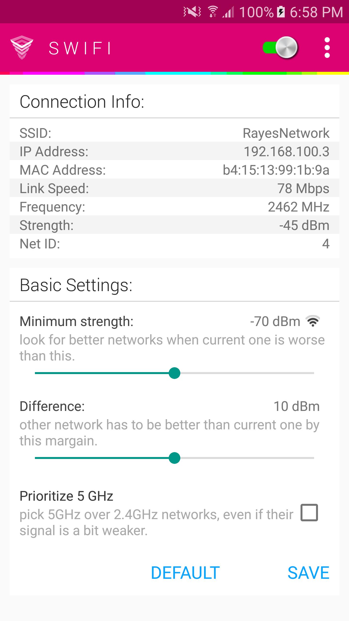 SWIFI Auto Switch nearest WiFi