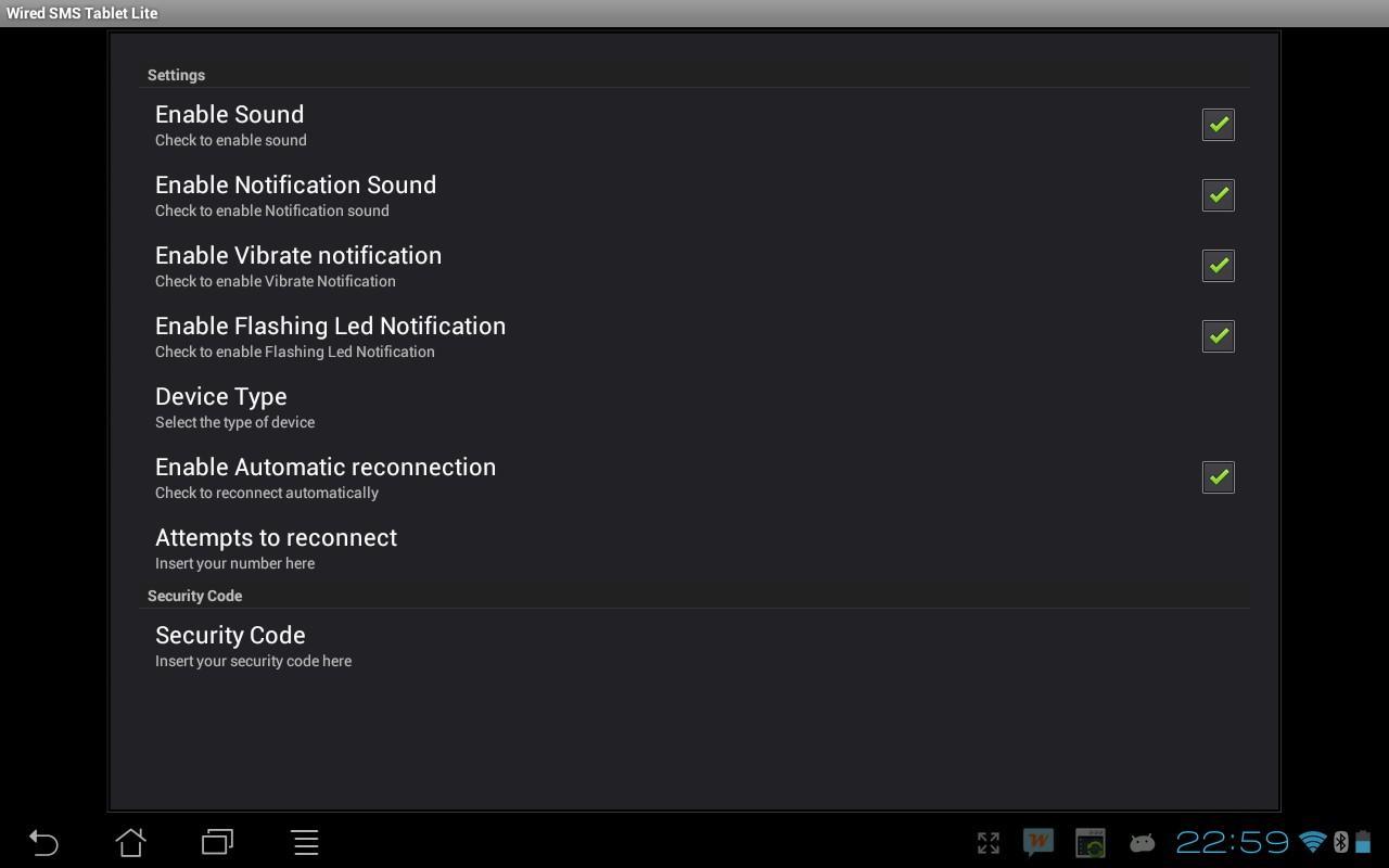 Wired Sms Tablet Lite