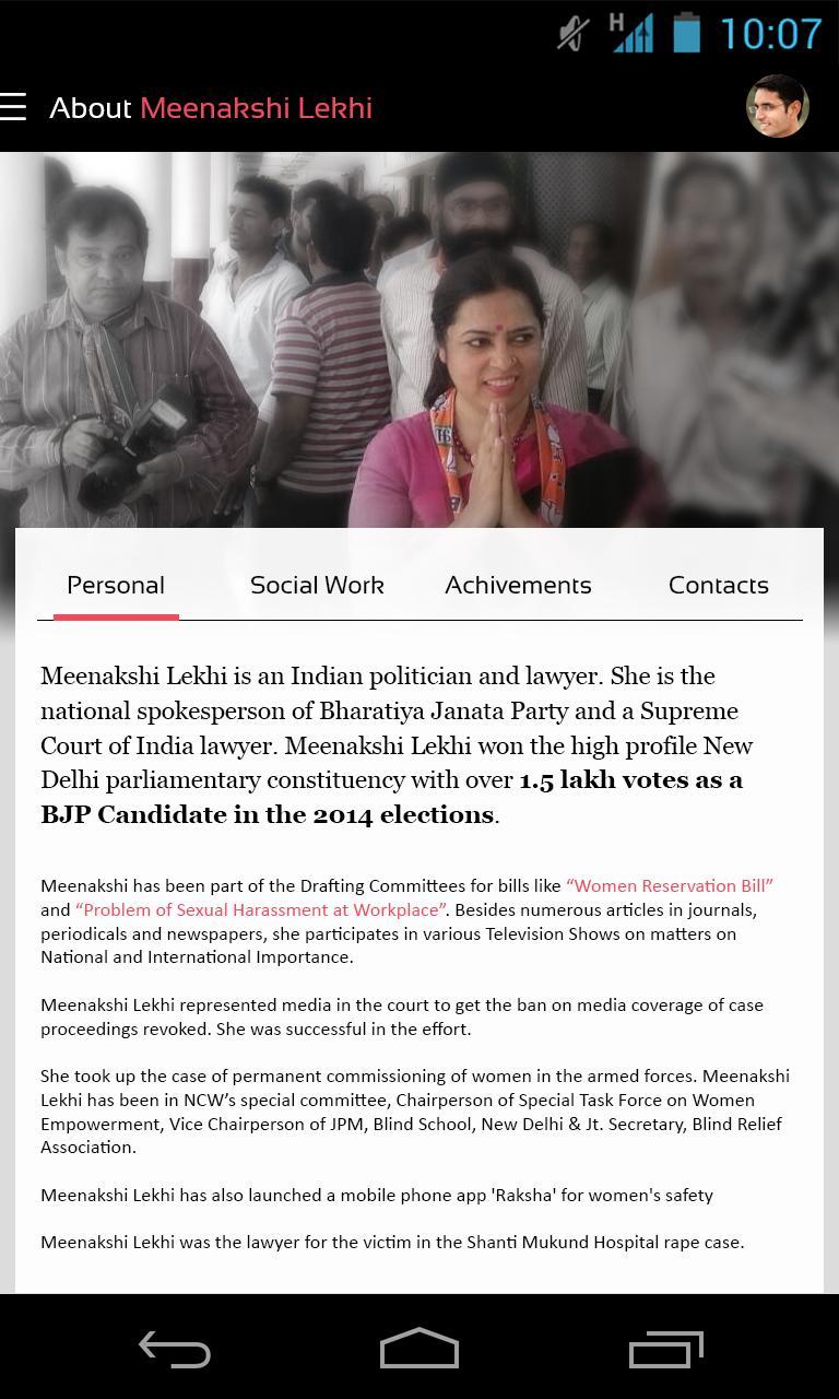 BJP Meenakshi Lekhi- New Delhi