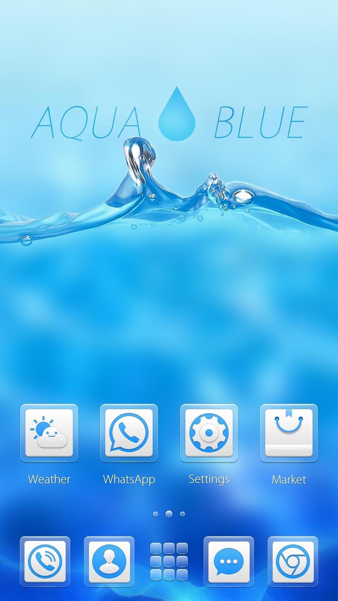 Aqua Blue GO Launcher Theme