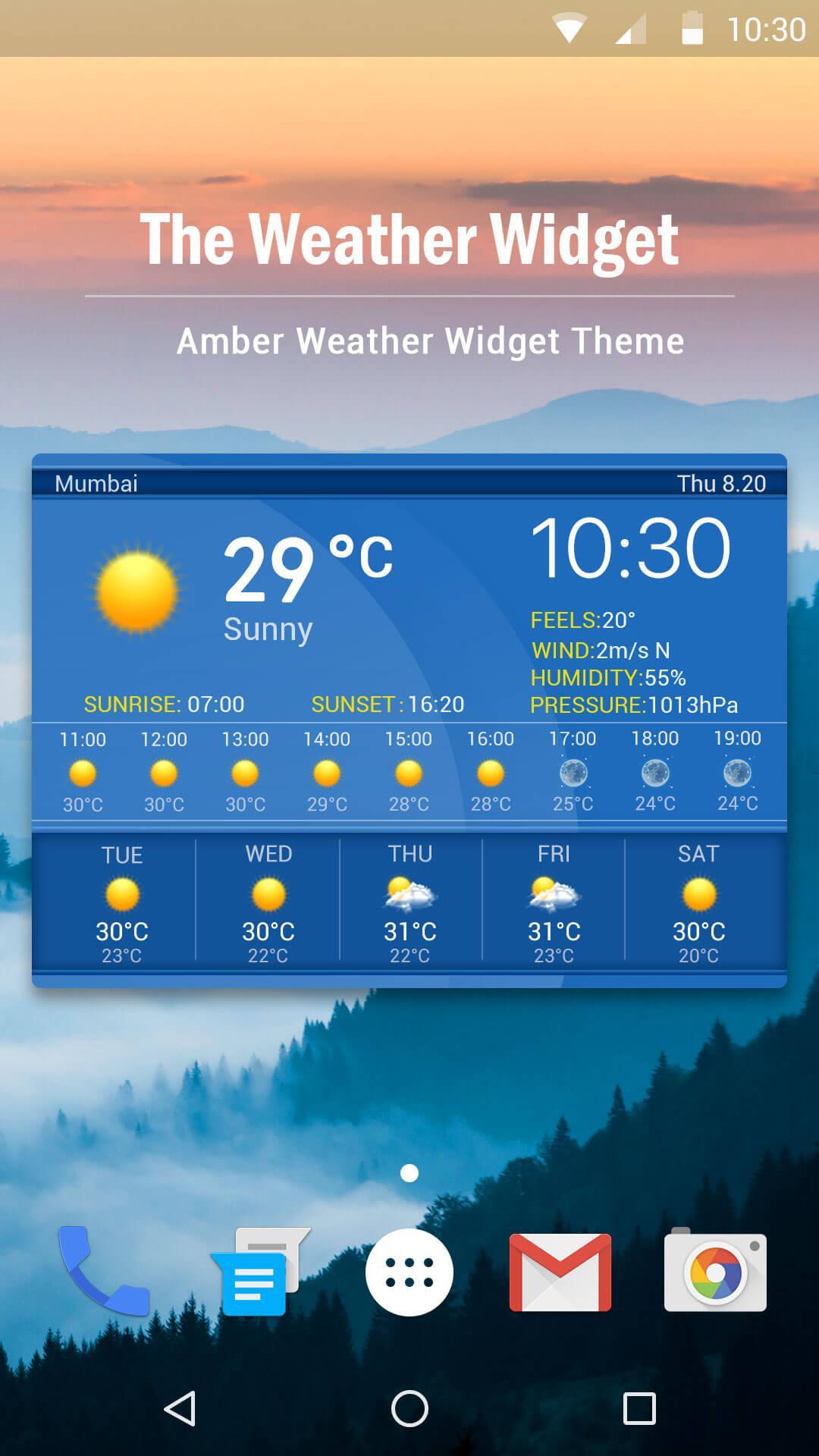 Sunrise&Sunset weather app .
