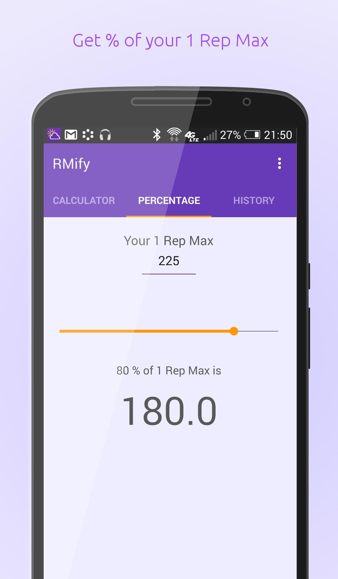 1 Rep Max Calculator +