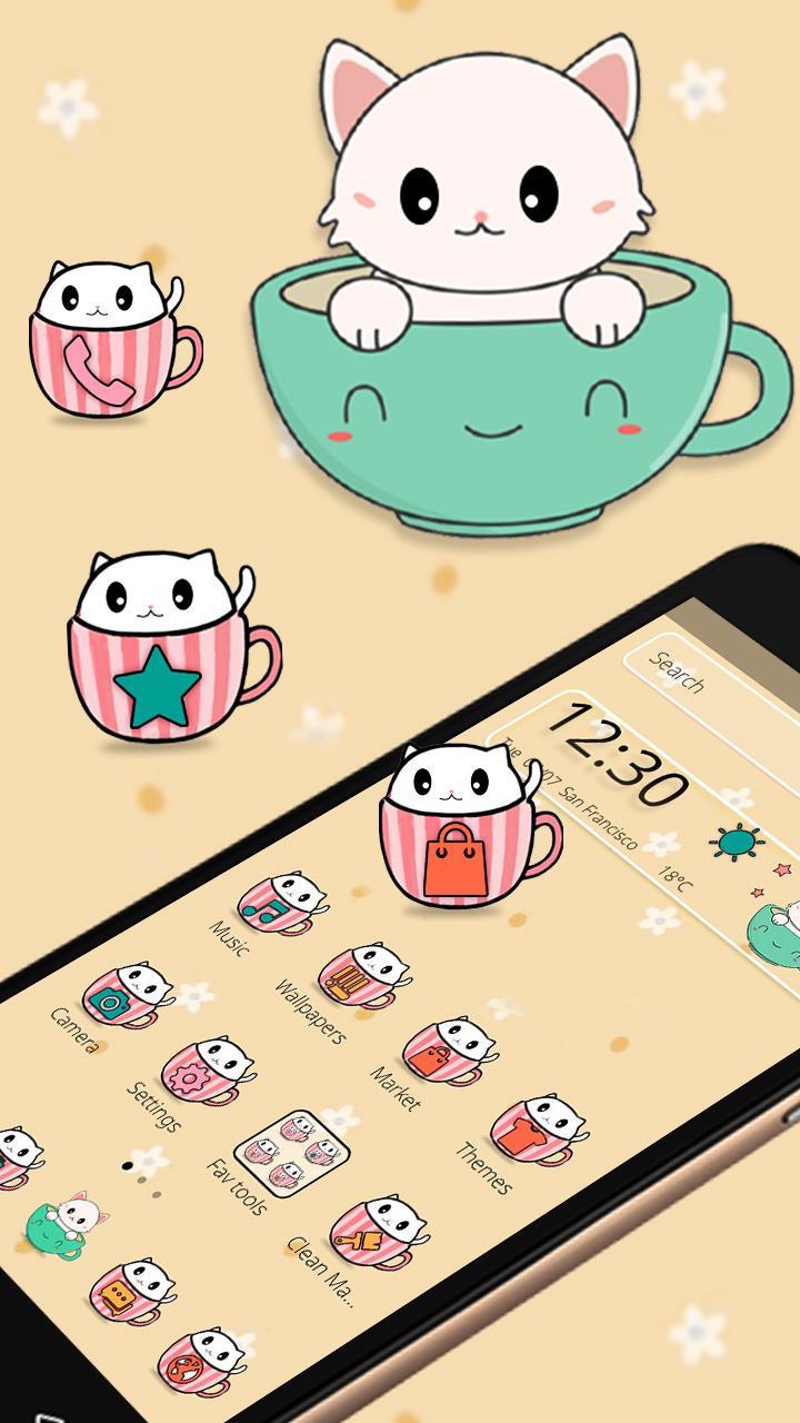 Cute Cup Hello Kitty Theme