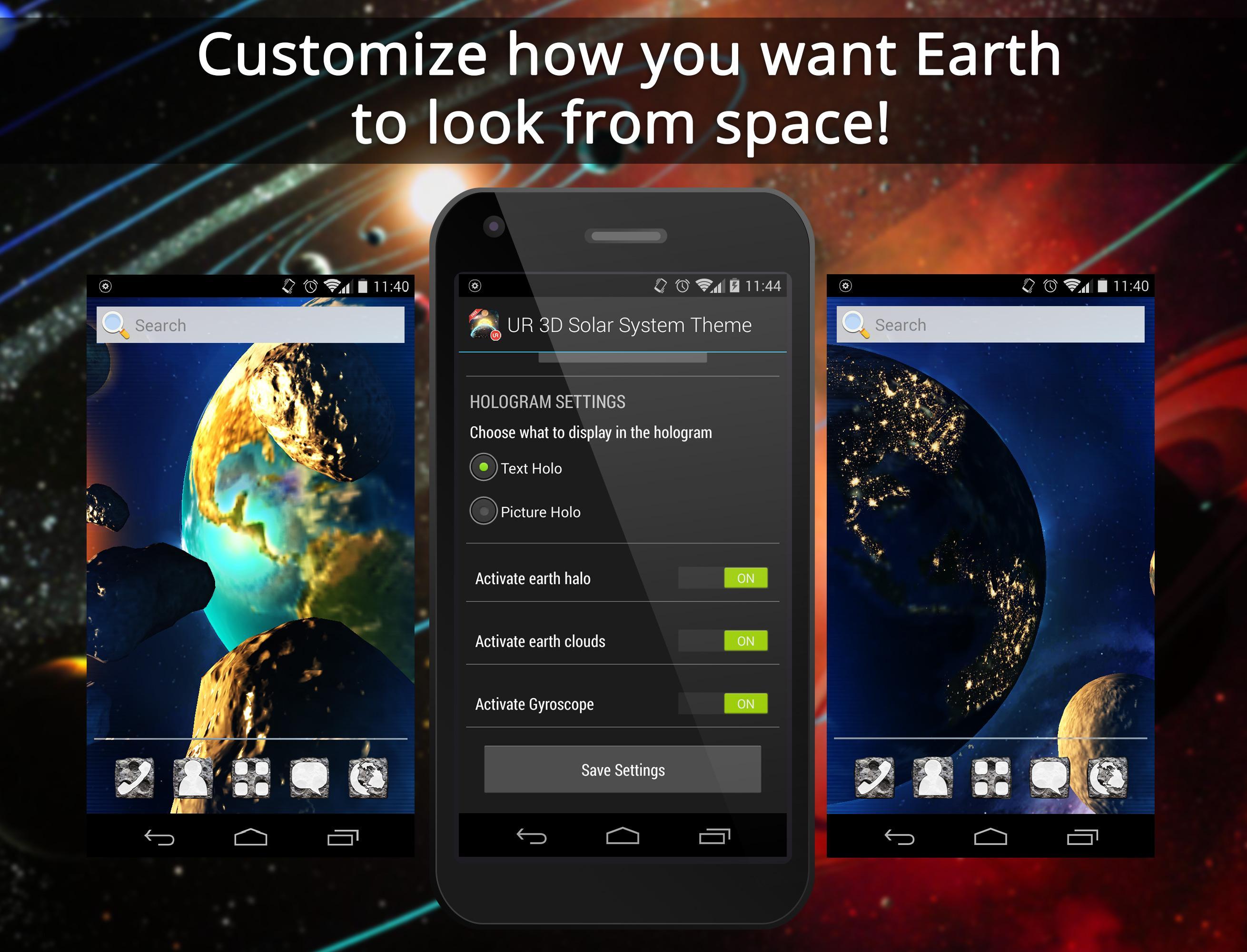 UR 3D Solar System Live Theme