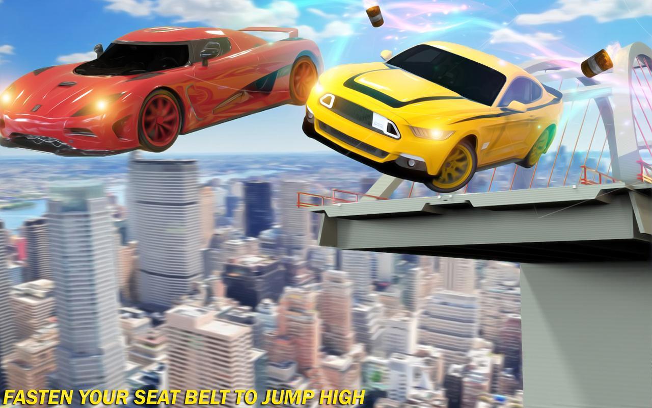 Half Bridge Car Stunt Simulator: High Speed Race
