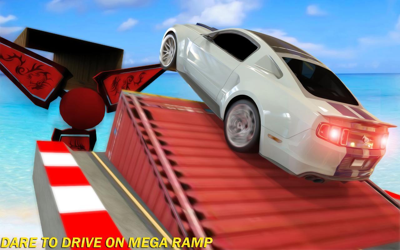 Half Bridge Car Stunt Simulator: High Speed Race