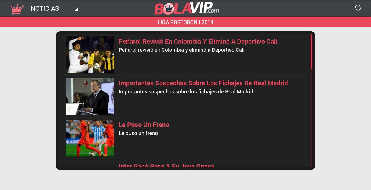 BolaVip Colombia Tablet