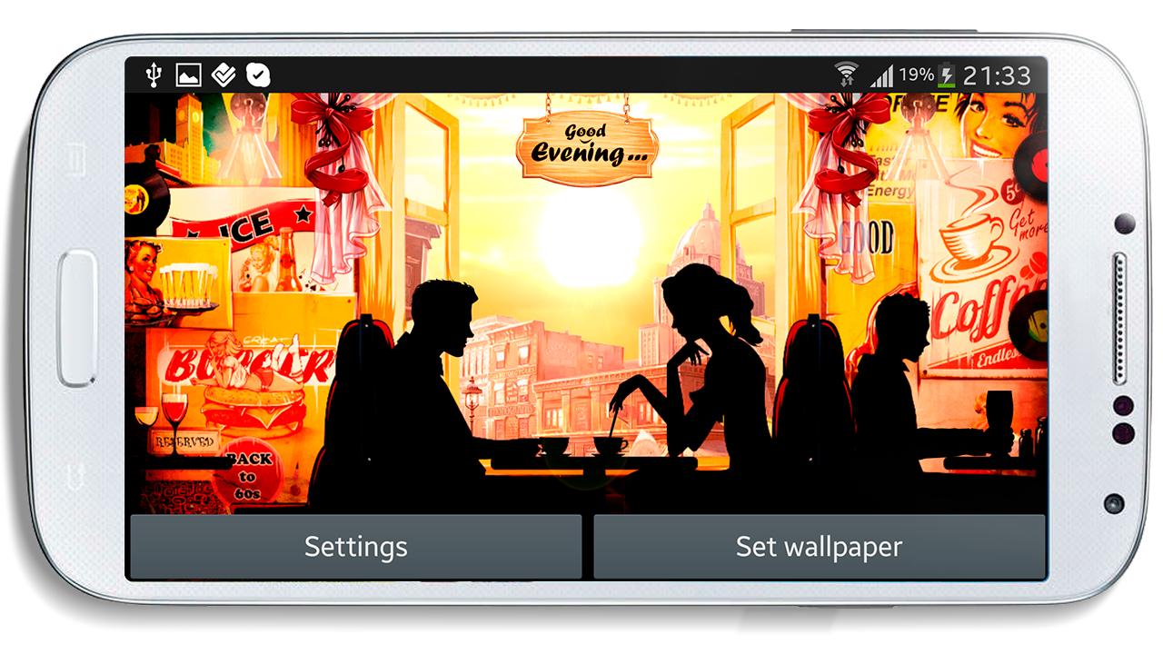 Retro Cafe Live Wallpaper Free