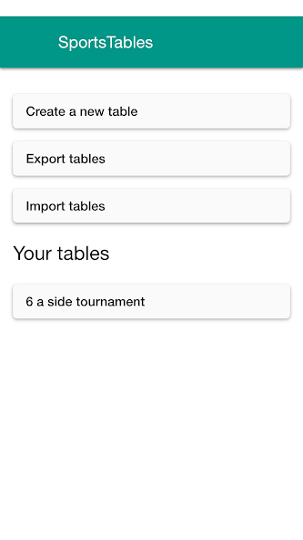 SportsTables League Manager