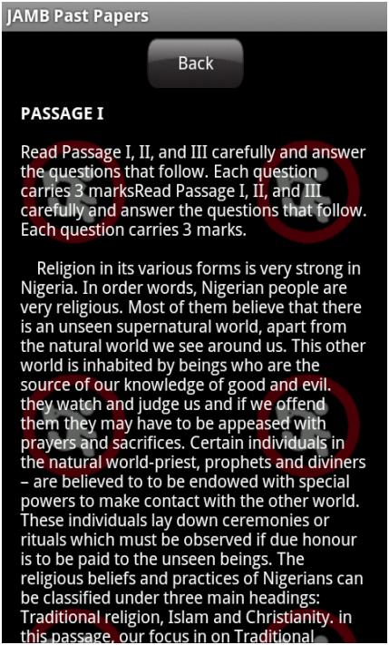 JAMB Past Papers