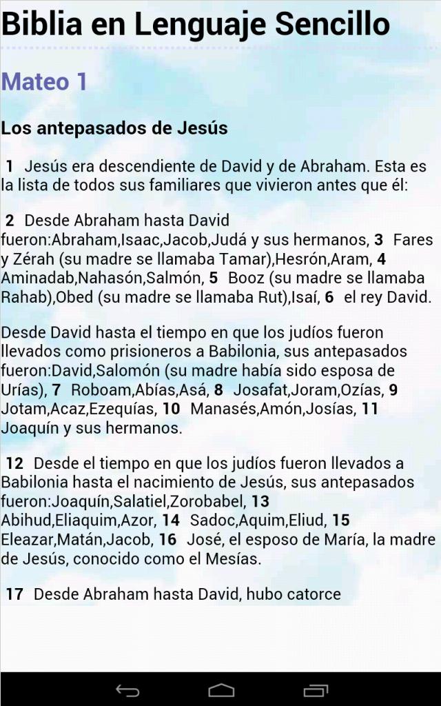 Biblia Lenguaje Sencillo