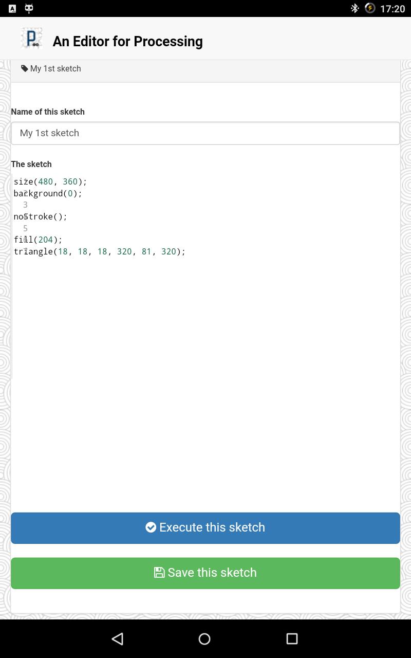 An Editor for Processing