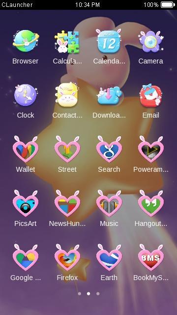 Cute Bunny Theme HD C Launcher