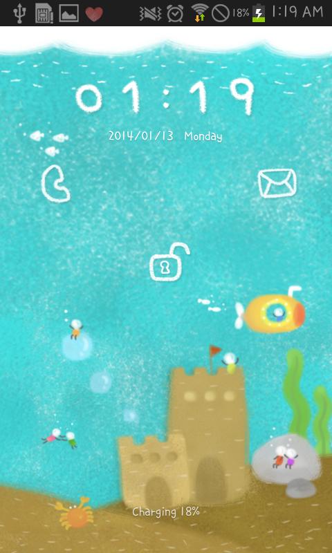 Water Castle go locker theme