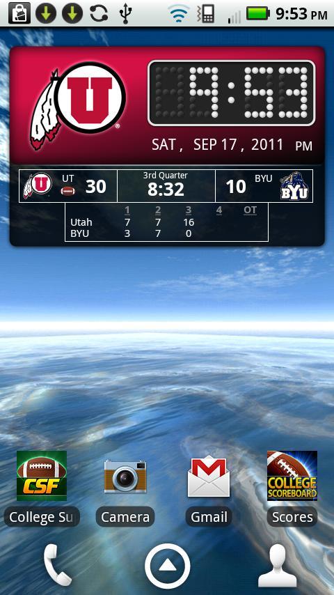 Utah Utes Live Clock