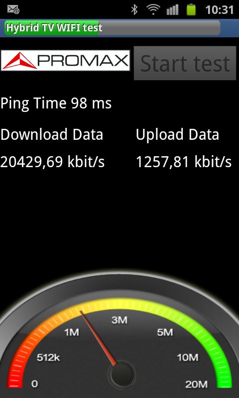 Hybrid TV WIFI test