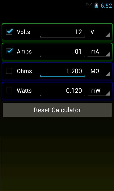 Ohms Law Calculator
