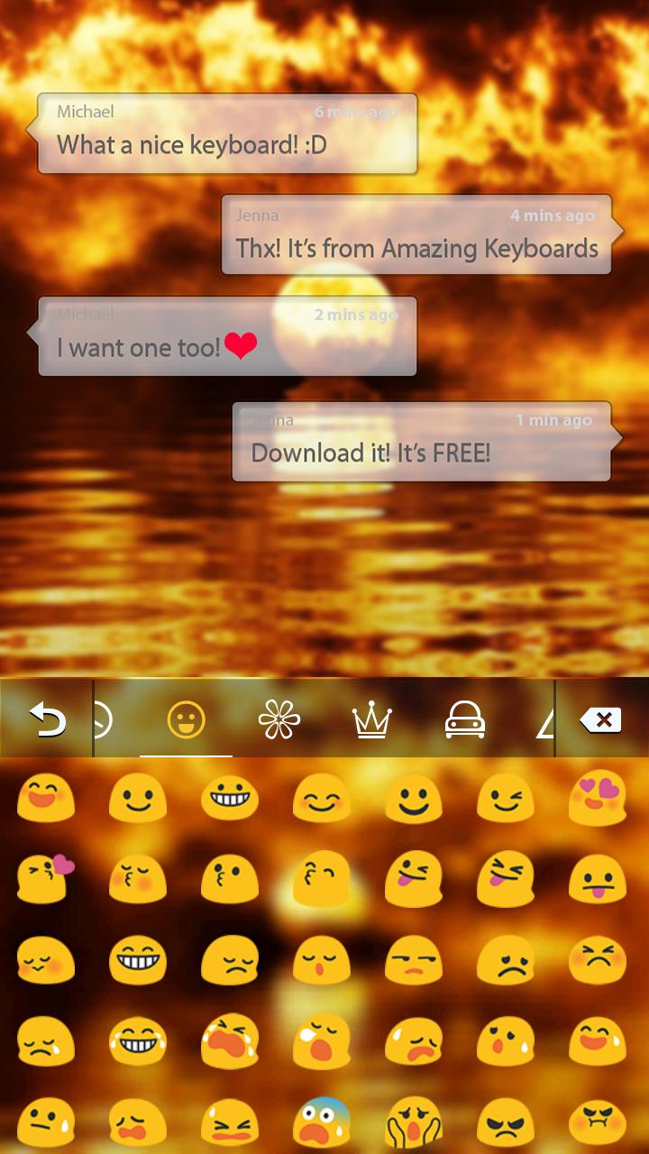 Fire Sunset Keyboard