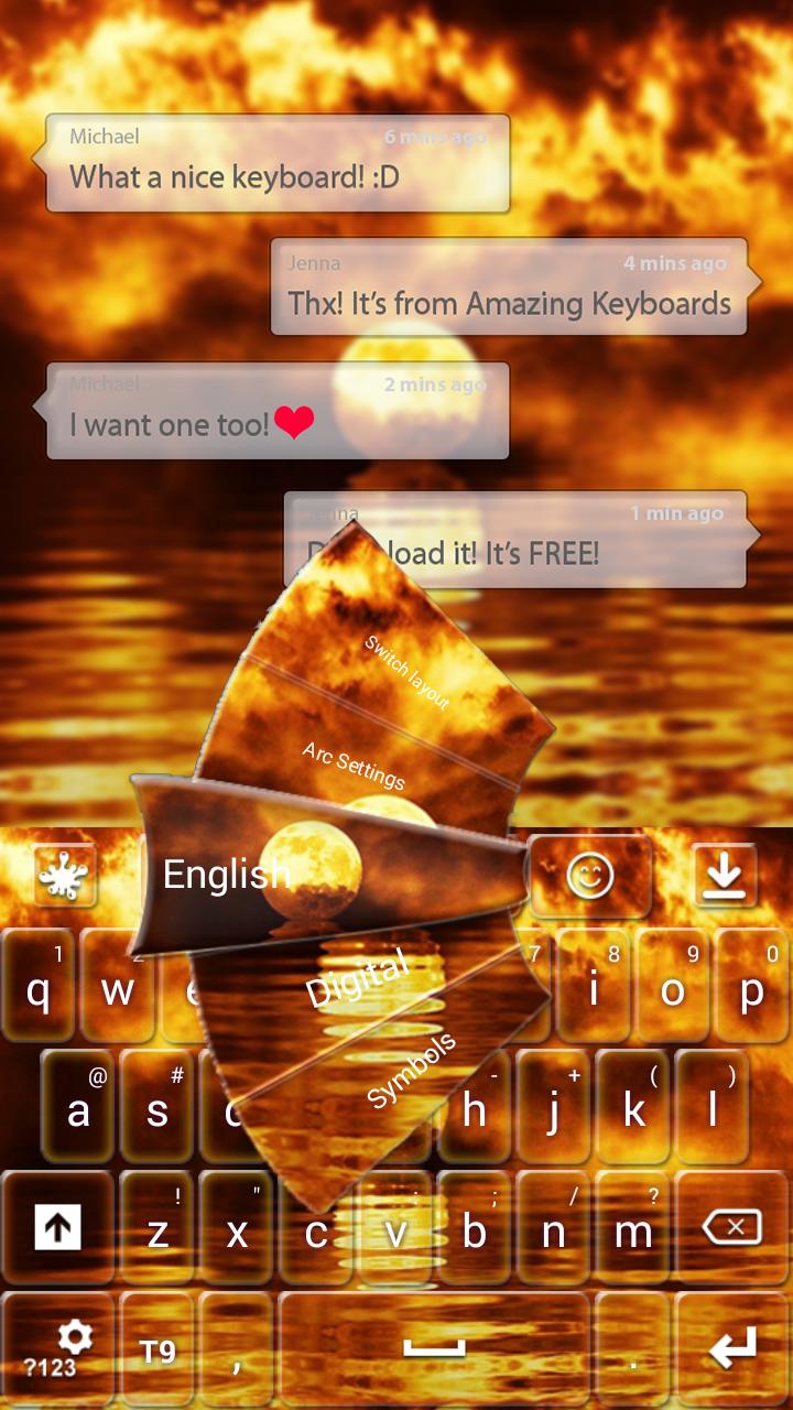 Fire Sunset Keyboard