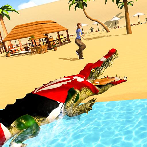 Angry Crocodile Beach Attack