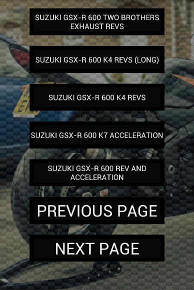 Engine sounds of GSX-R 600